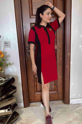 Black & Red A-Line Dress